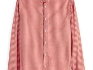 Scotch & Soda Classic Button Down Checked Shirt in Stretch Fabric