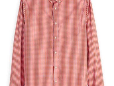 Scotch & Soda Classic Button Down Checked Shirt in Stretch Fabric