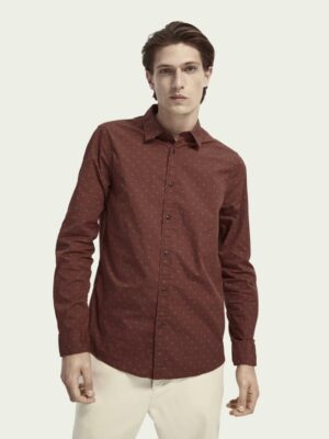 Scotch & Soda Printed cotton long sleeve shirt