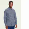Scotch & Soda Structured cotton long sleeve shirt
