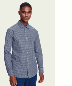 Scotch & Soda Structured cotton long sleeve shirt
