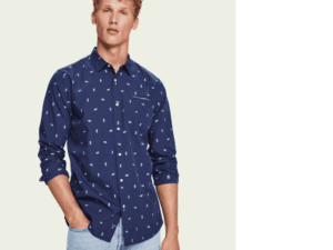 Scotch & Soda Embroidered chic pocket shirt