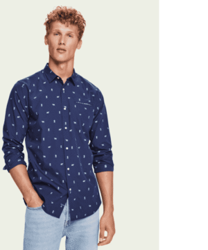 Scotch & Soda Embroidered chic pocket shirt