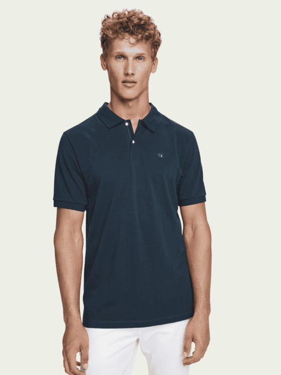 Scotch & Soda Pique cotton polo shirt