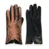 Scotch & Soda Snake-effect leather gloves