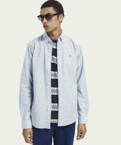 Scotch & Soda Regular fit oxford shirt-Blue