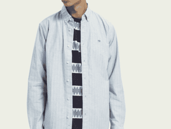 Scotch & Soda Regular fit oxford shirt-Blue
