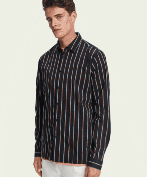 Scotch & Soda Stretch cotton-blend striped shirt