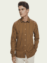 Scotch & Soda Stretch cotton-blend striped shirt