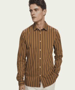 Scotch & Soda Stretch cotton-blend striped shirt