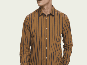 Scotch & Soda Stretch cotton-blend striped shirt