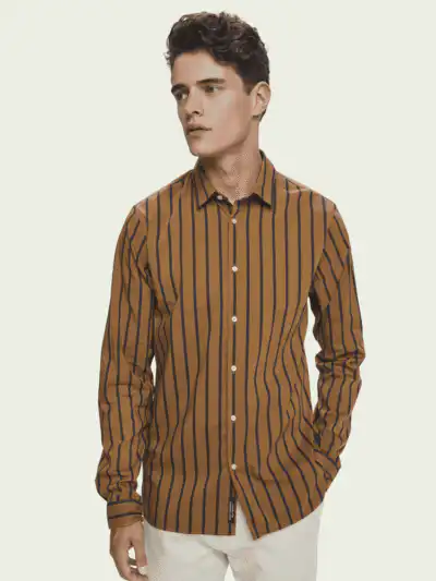 Scotch & Soda Stretch cotton-blend striped shirt