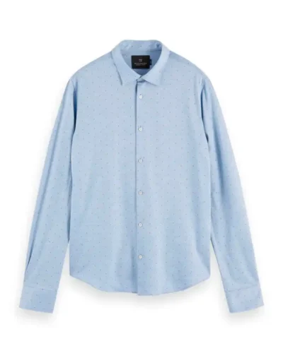 Scotch & Soda Long sleeve 100% cotton slim fit shirt