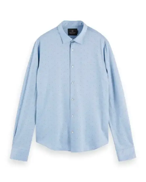 Scotch & Soda Long sleeve 100% cotton slim fit shirt
