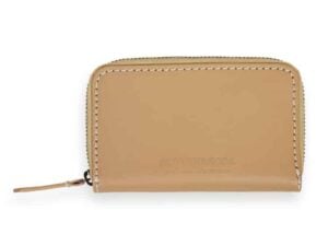 Scotch &  Soda 162855 : Recycled leather zip coin wallet- Sand