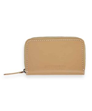Scotch &  Soda 162855 : Recycled leather zip coin wallet- Sand