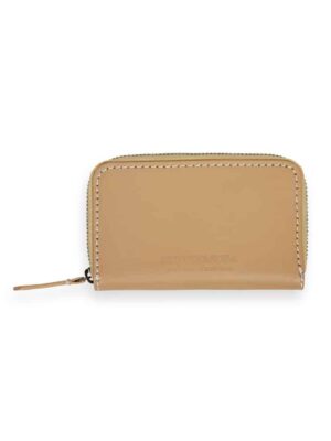 Scotch &  Soda 162855 : Recycled leather zip coin wallet- Sand