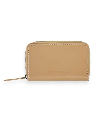 Scotch &  Soda 162855 : Recycled leather zip coin wallet- Sand