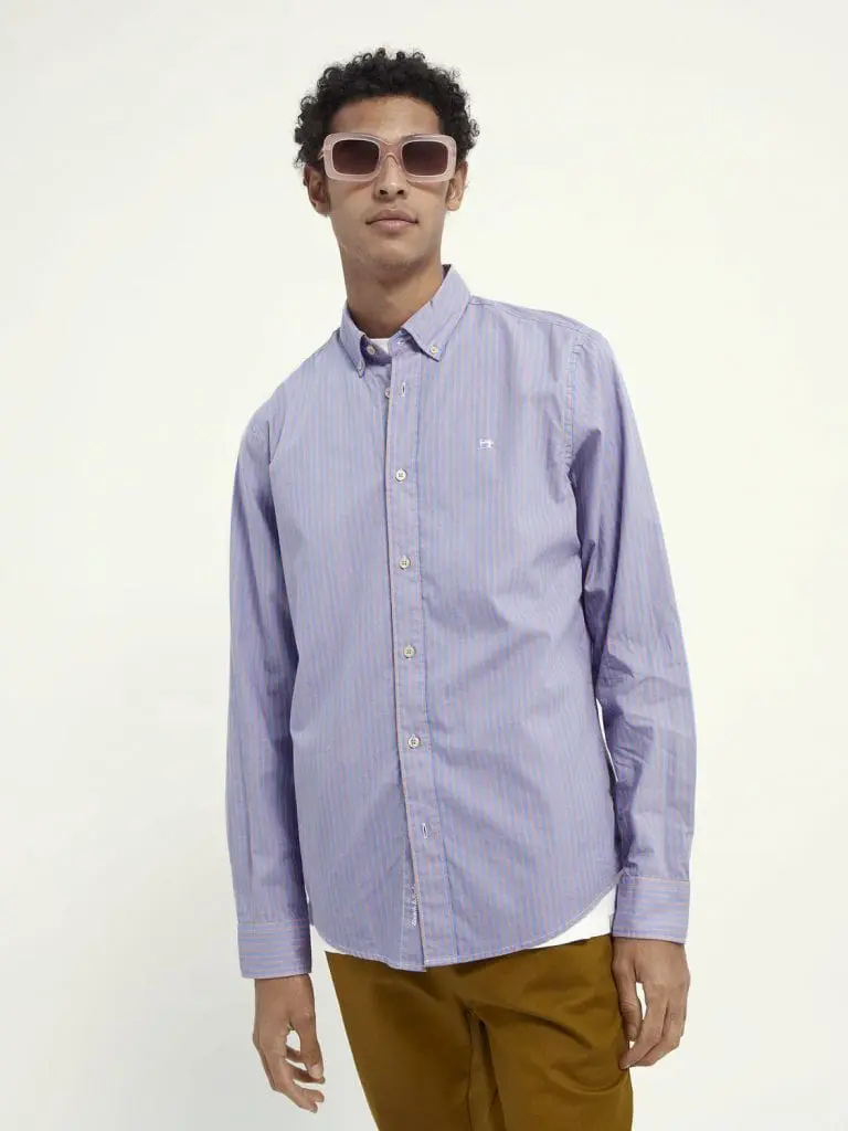 Scotch & Soda 160761: Striped organic cotton oxford shirt