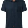 Timezone: Soft Linen blend Shortsleeve shirt-Navy