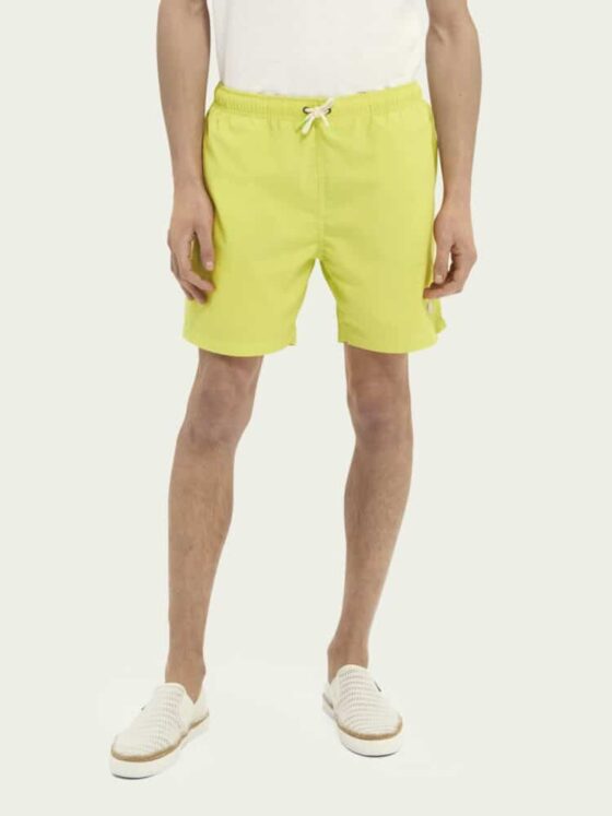 Scotch & Soda 160602 :  Mid-length recycled nylon swim shorts - Sunlit Yellow