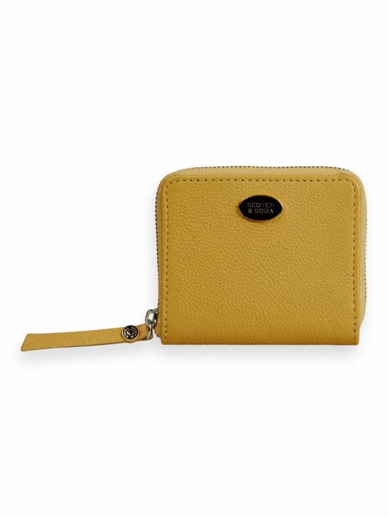 Scotch & Soda 164185:Unisex leather zip wallet