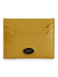 Scotch & Soda 164181: Unisex leather cardholder Sunset Yellow