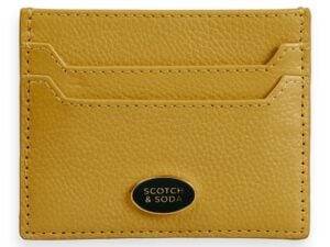 Scotch & Soda 164181: Unisex leather cardholder Sunset Yellow