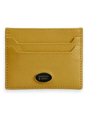 Scotch & Soda 164181: Unisex leather cardholder Sunset Yellow