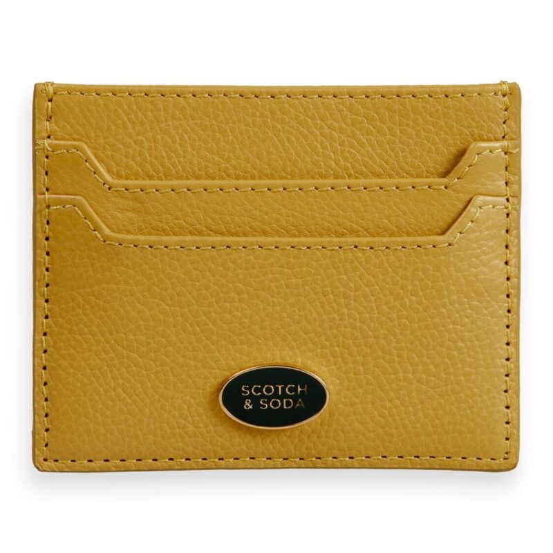 Scotch & Soda 164181: Unisex leather cardholder Sunset Yellow