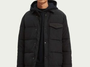 Scotch & Soda 163254 :  Water-repellent shirt jacket Black