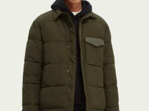 Scotch & Soda 163254 :  Water-repellent shirt jacket Utility Green