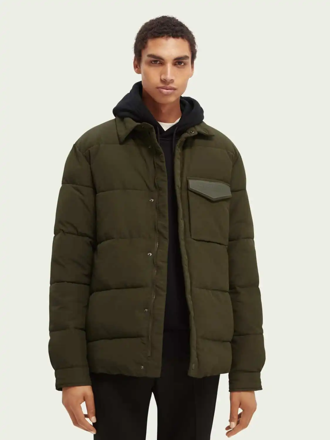 Scotch & Soda 163254 : Water-repellent shirt jacket Utility Green