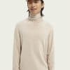 Scotch & Soda 164006 :  Melange roll-neck sweater Bleached Melange