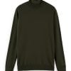 Scotch & Soda 164006 :  Melange roll-neck sweater Olive