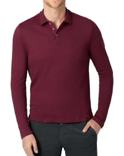 Timezone- Knit Slub Longsleeve Polo