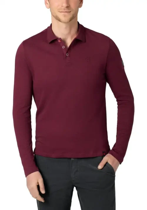 Timezone- Knit Slub Longsleeve Polo