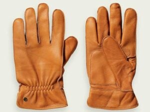 Scotch & Soda 164216 : Grain-leather gloves Cognac