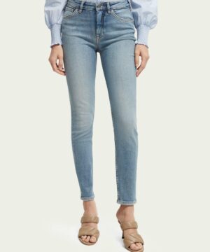 Scotch & Soda 166499 : Haut high-rise skinny-fit jeans — Blauw Soul