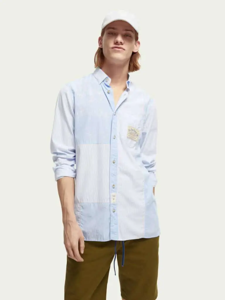 Scotch & Soda 166004 : Mix & match striped poplin shirt