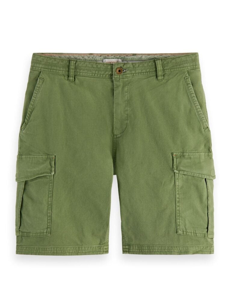 Scotch & Soda 165972 :  Fave garment-dyed cargo short - Army - Image 5