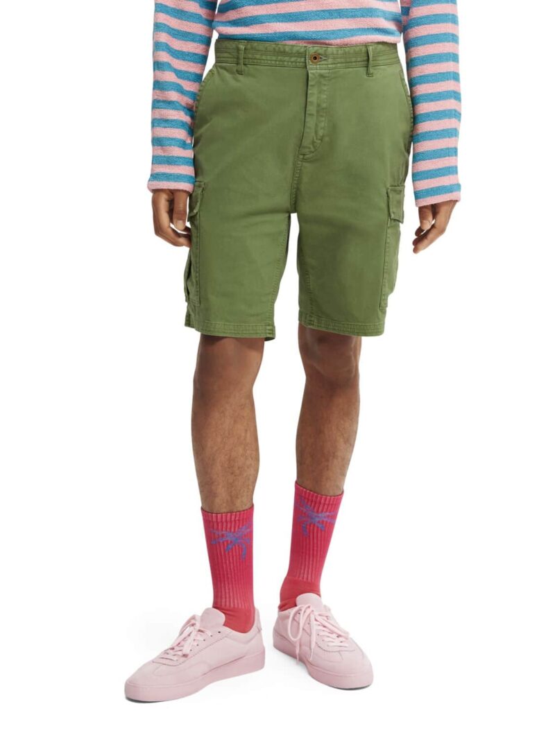 Scotch & Soda 165972 :  Fave garment-dyed cargo short - Army