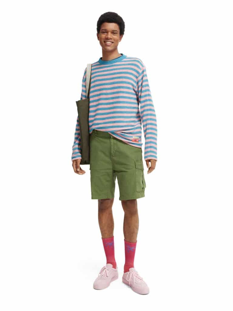 Scotch & Soda 165972 :  Fave garment-dyed cargo short - Army - Image 6