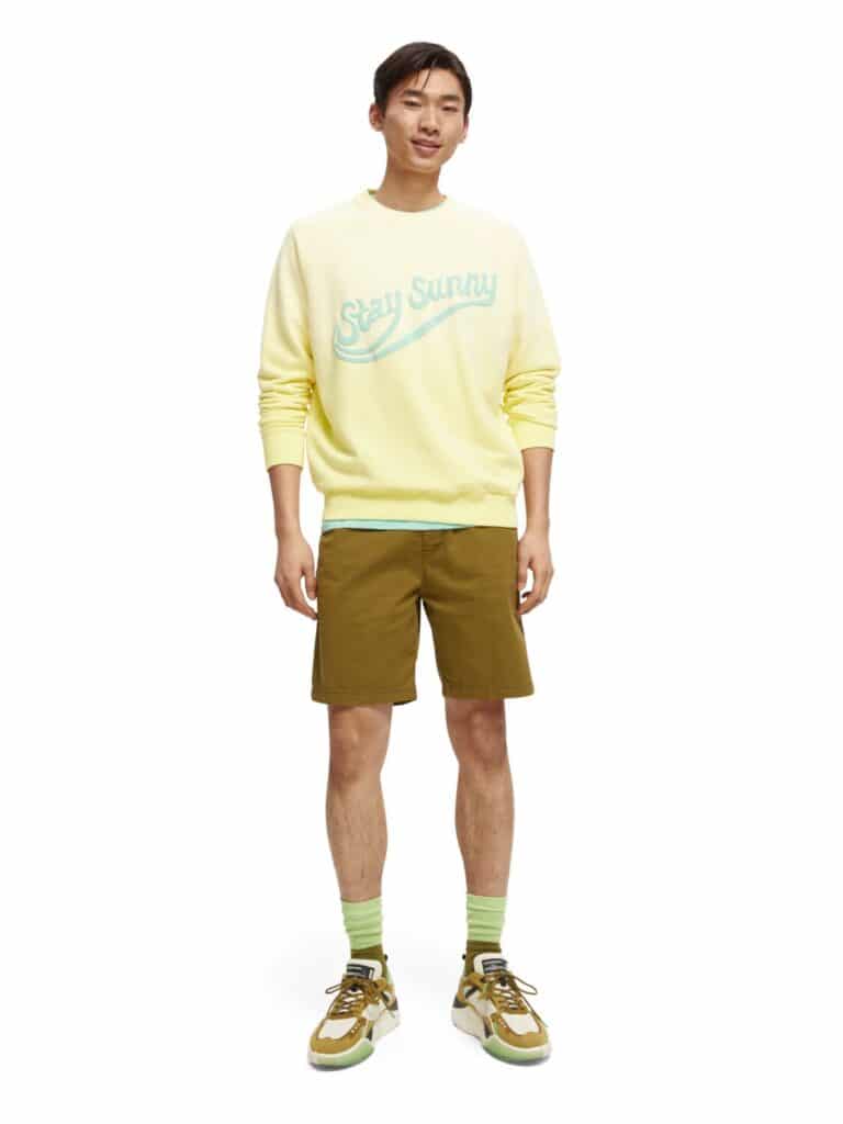 Scotch & Soda 165959 :  Stuart printed chino shorts - Lizard - Image 3