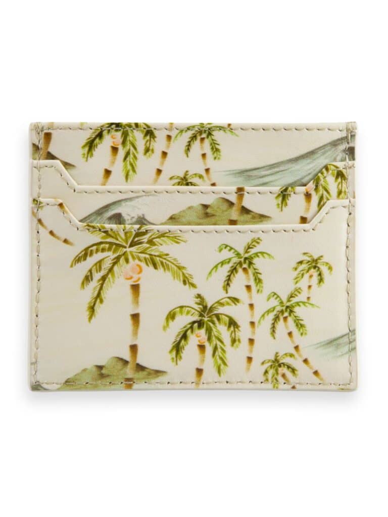 Scotch & Soda 166824 : Leather cardholder - White printed - Image 2