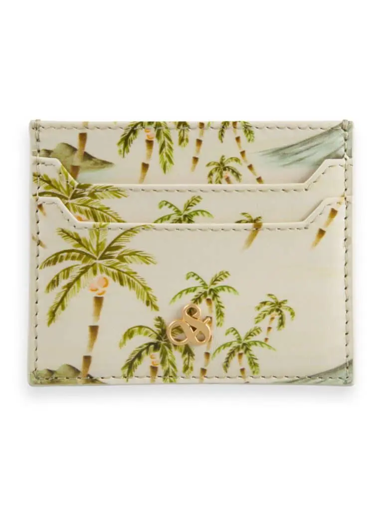 Scotch & Soda 166824 : Leather cardholder - White printed