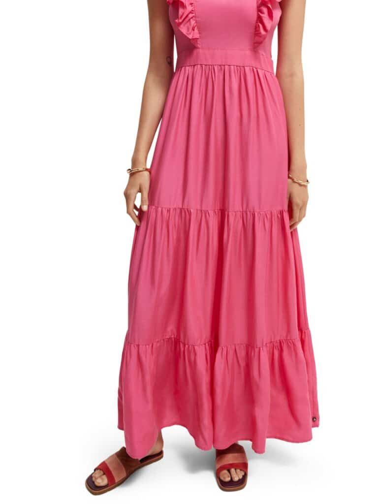Scotch & Soda 166650 :  V-neck open back maxi dress - Image 6