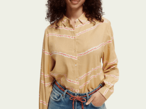Scotch & Soda 167824 :  Printed balloon-sleeve shirt