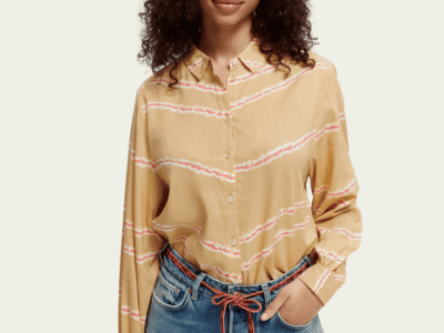 Scotch & Soda 167824 :  Printed balloon-sleeve shirt