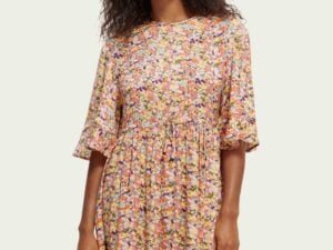 Scotch & Soda 168669:  T-shirt style flounce-sleeved dress